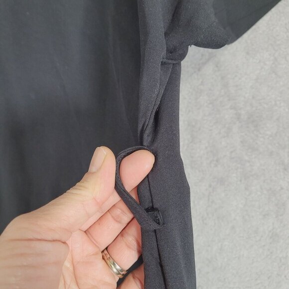 NWT Bloomchic Womens Plus Tent Midi  Dress US 14-16 Chiffon Black Short sleeve - Picture 7 of 9